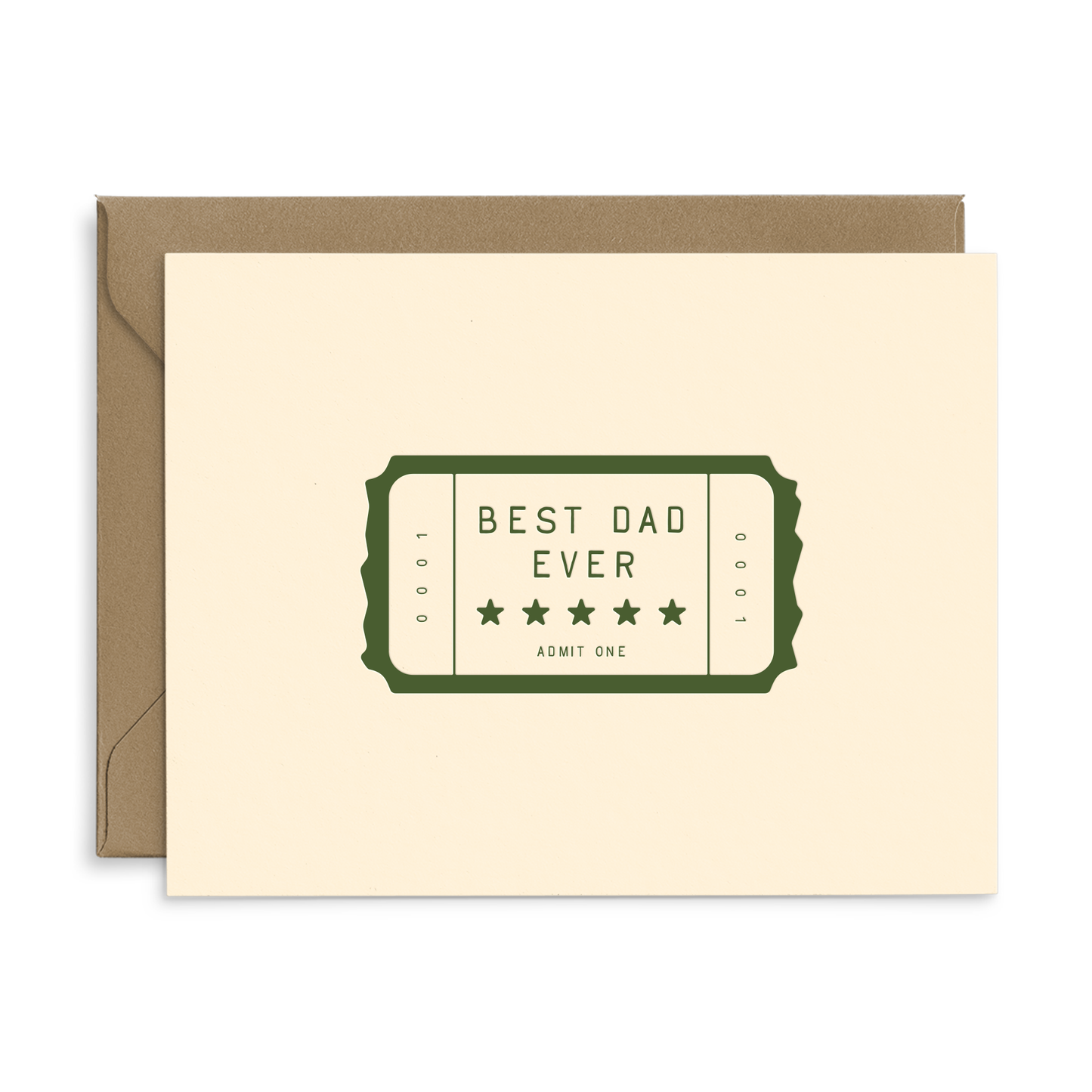 Best Dad Ever Ticket Father's Day Greeting Card