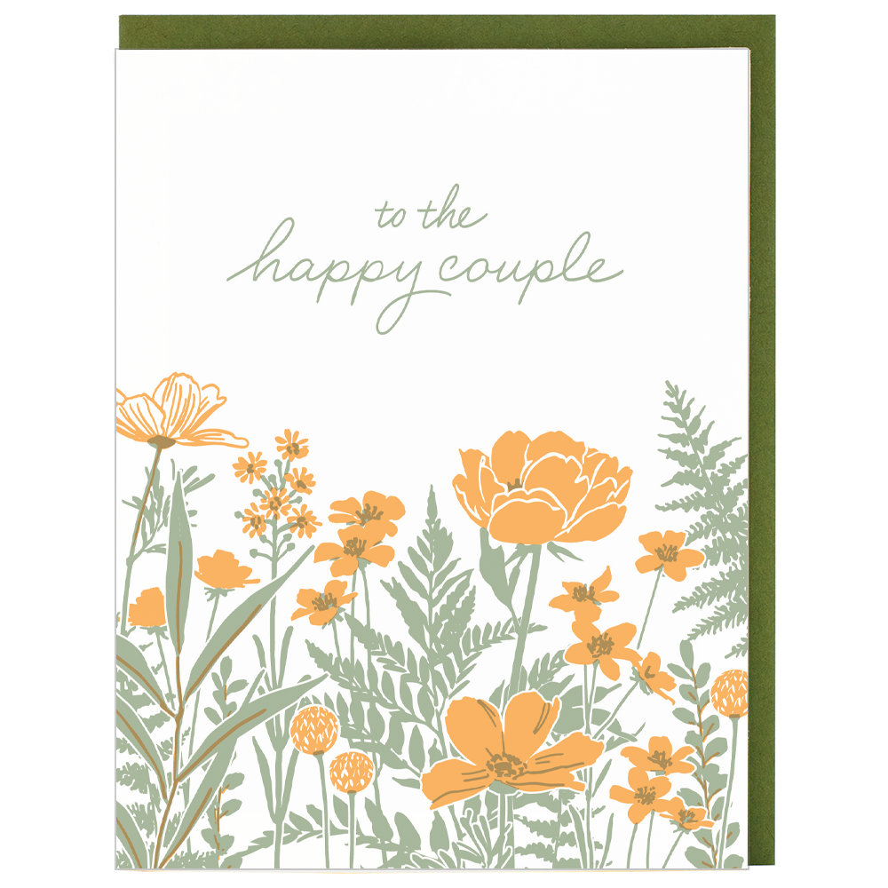 Field of Flowers Wedding Card