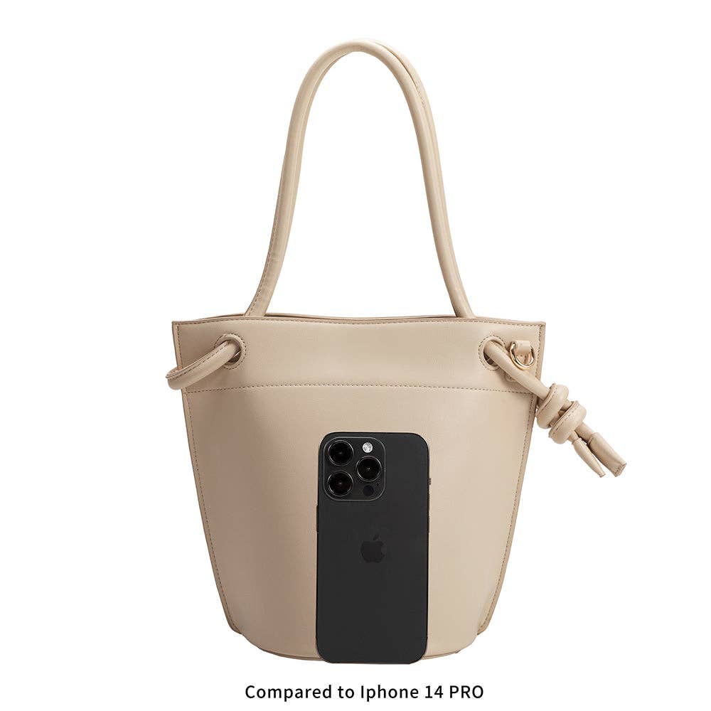 Miriam Ivory Recycled Vegan Top Handle Bag