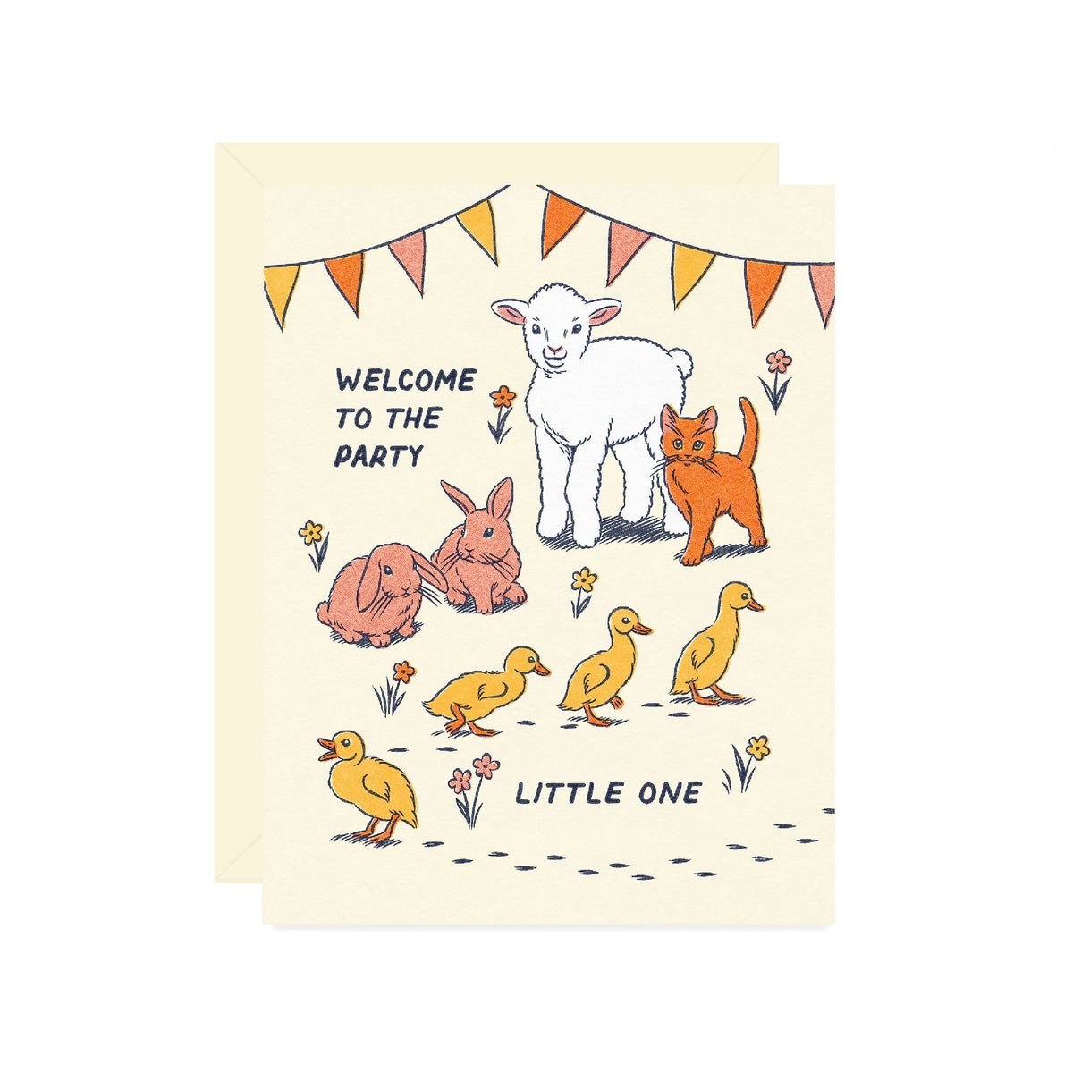 Farm Friends Baby Card