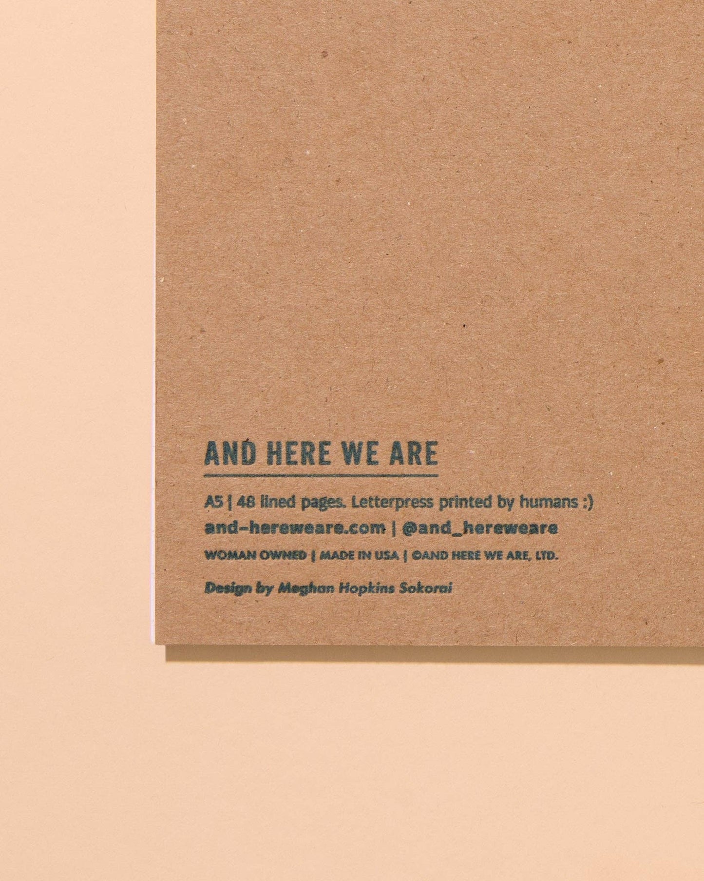 Letterpress A5 Spiral Notebook | Strawberry