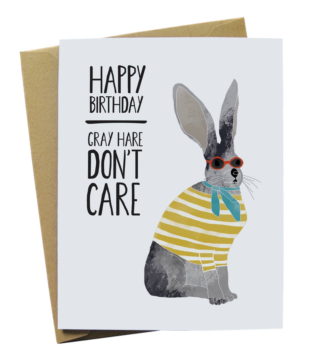 Gray Hare Birthday Card