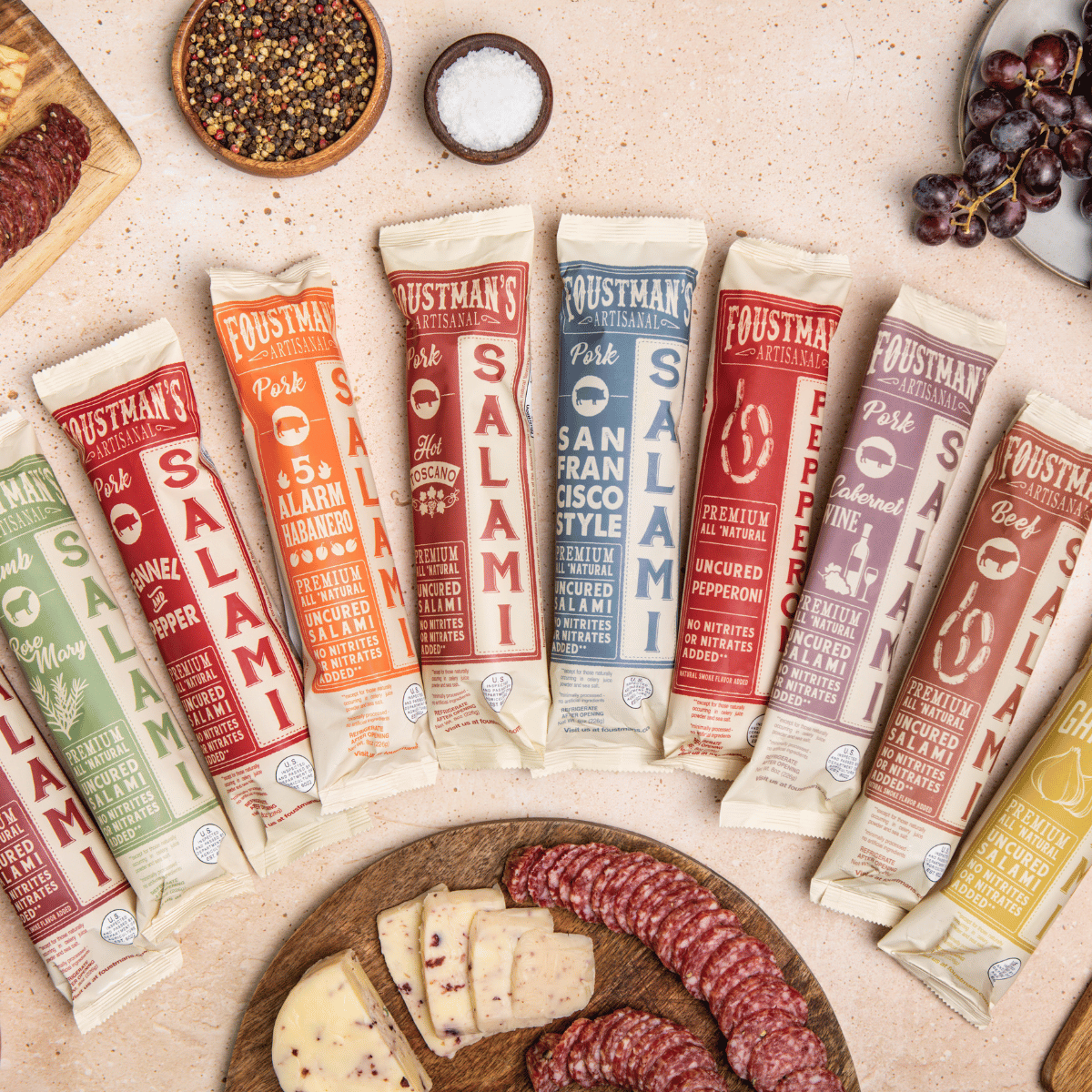 Foustman's Uncured Salami | Pork Jalapeno