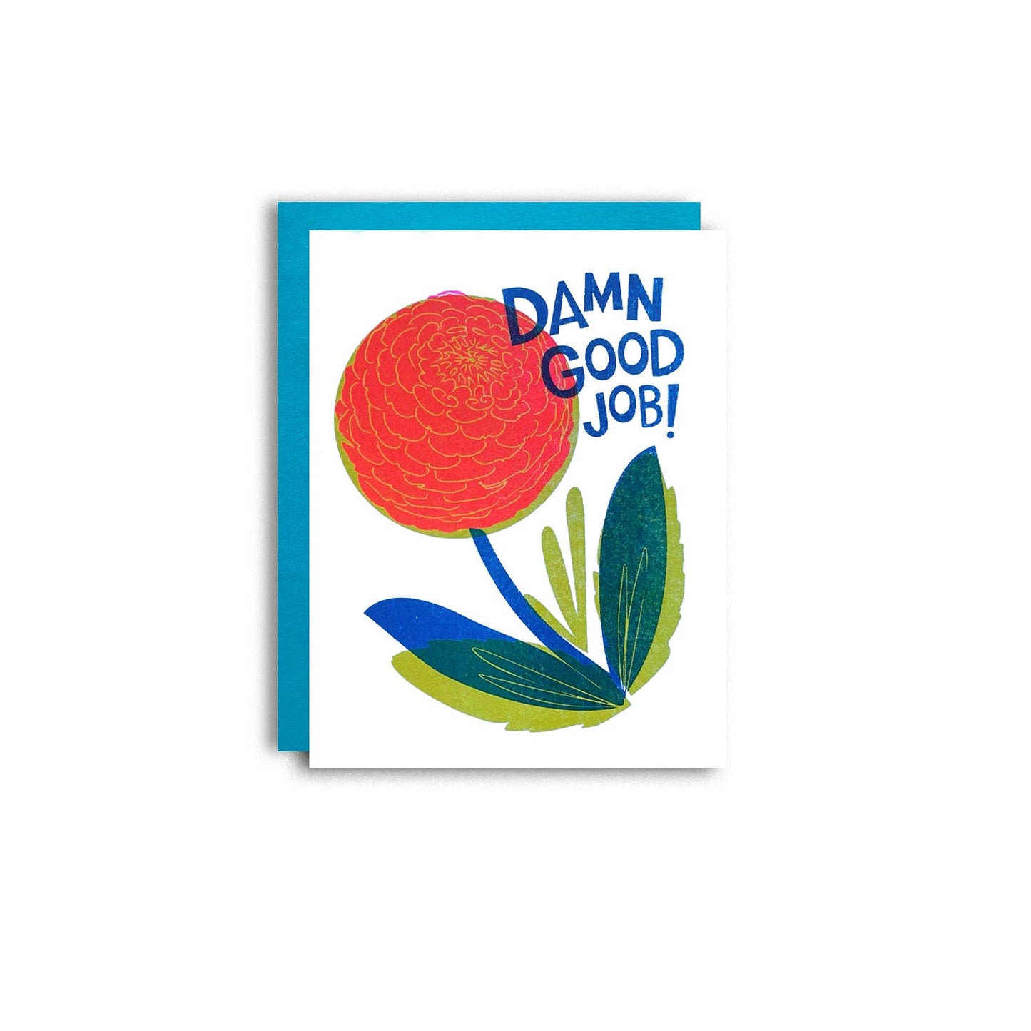 Damn Good Job- Congratulations Risograph Greeting Card