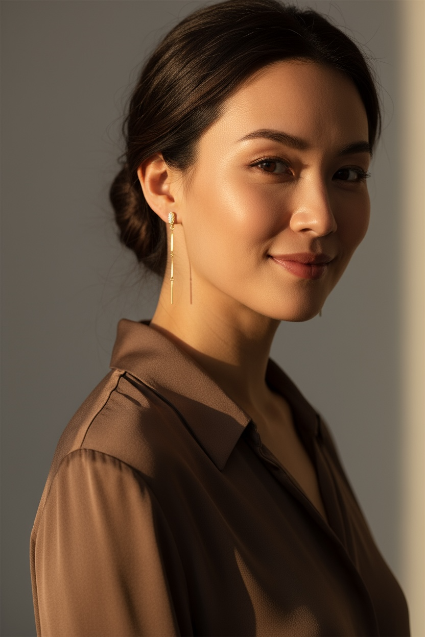 18k Gold Filled Straw Drop Earrings