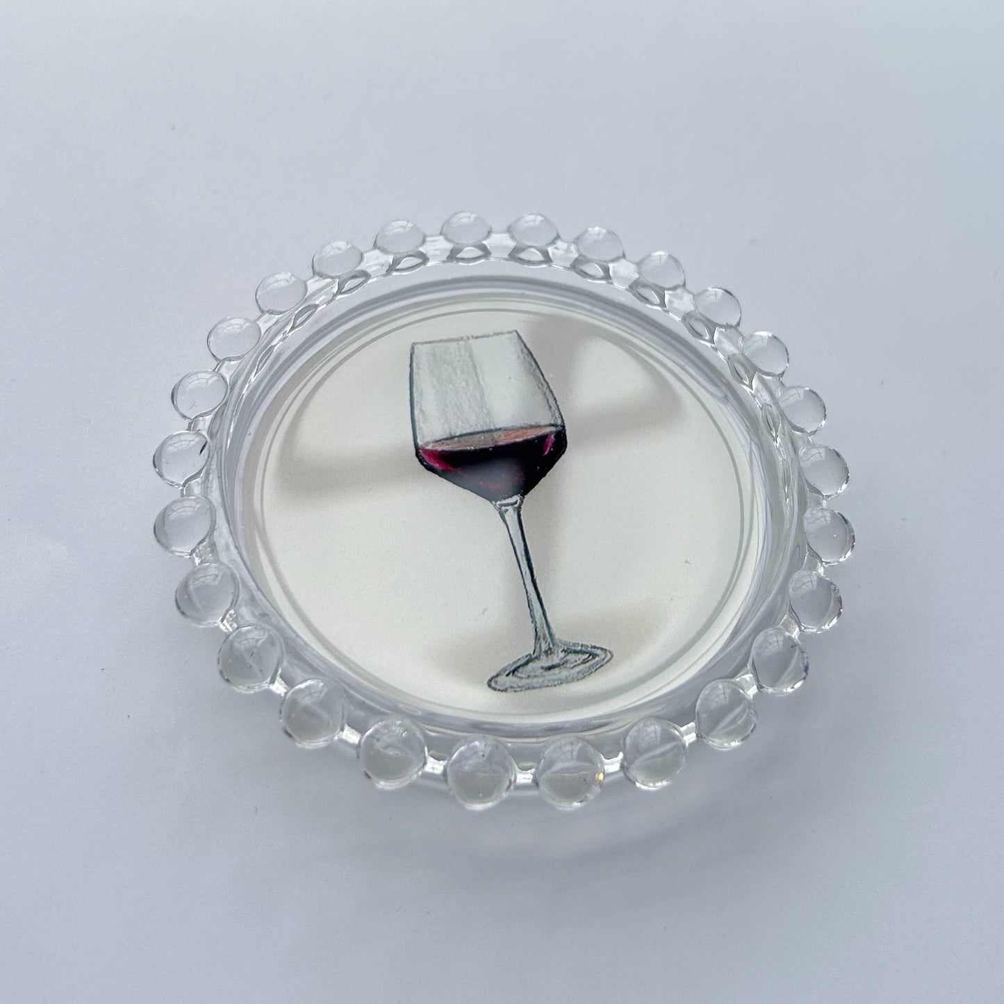 Red Wine Trinket Dish, 4"