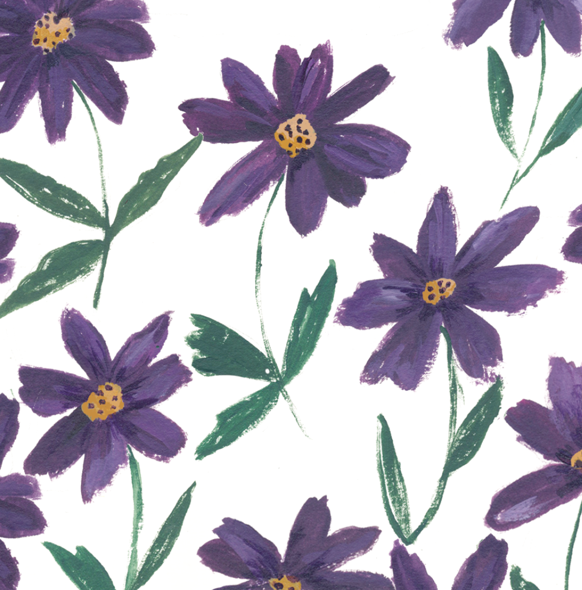 Purple Floral Sympathy Card