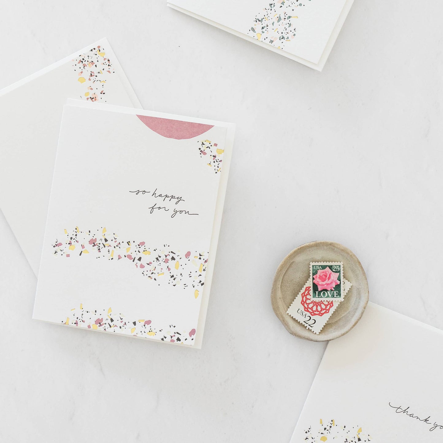 So Happy For You Terrazzo Card