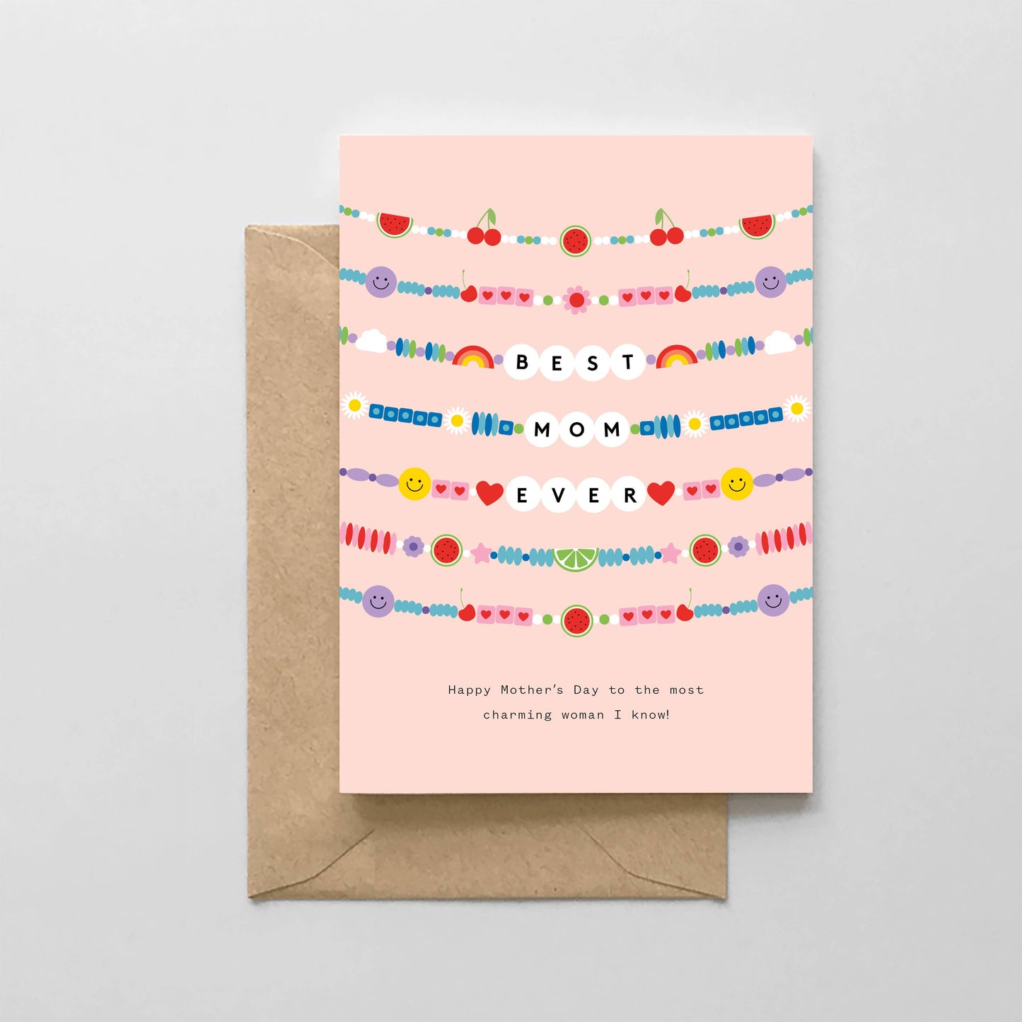 Best Mom Ever Friendship Bracelets Mother's Day Card