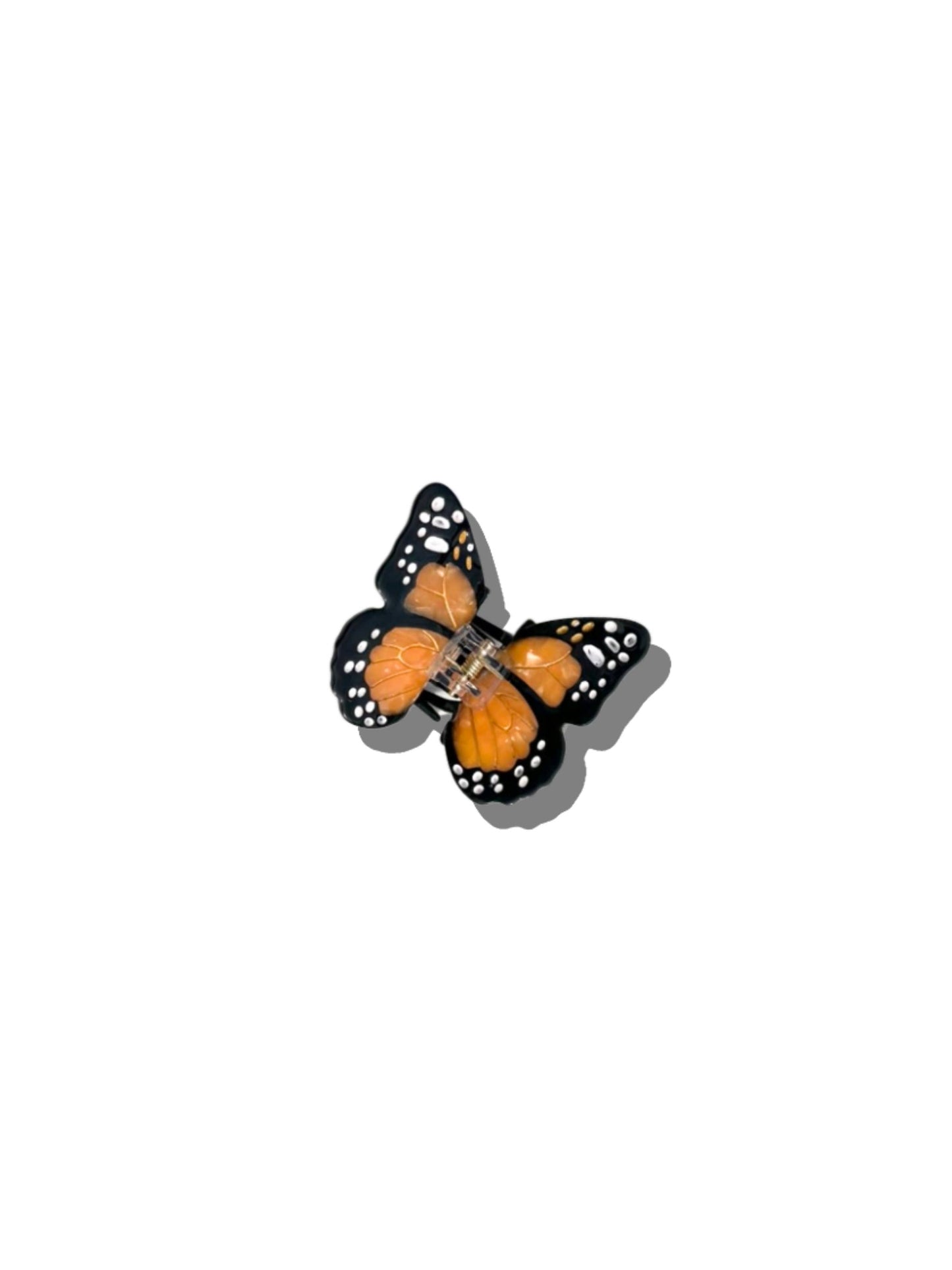 Hand-painted Eco-Friendly Mini Monarch Hair Claw Clip | Orange
