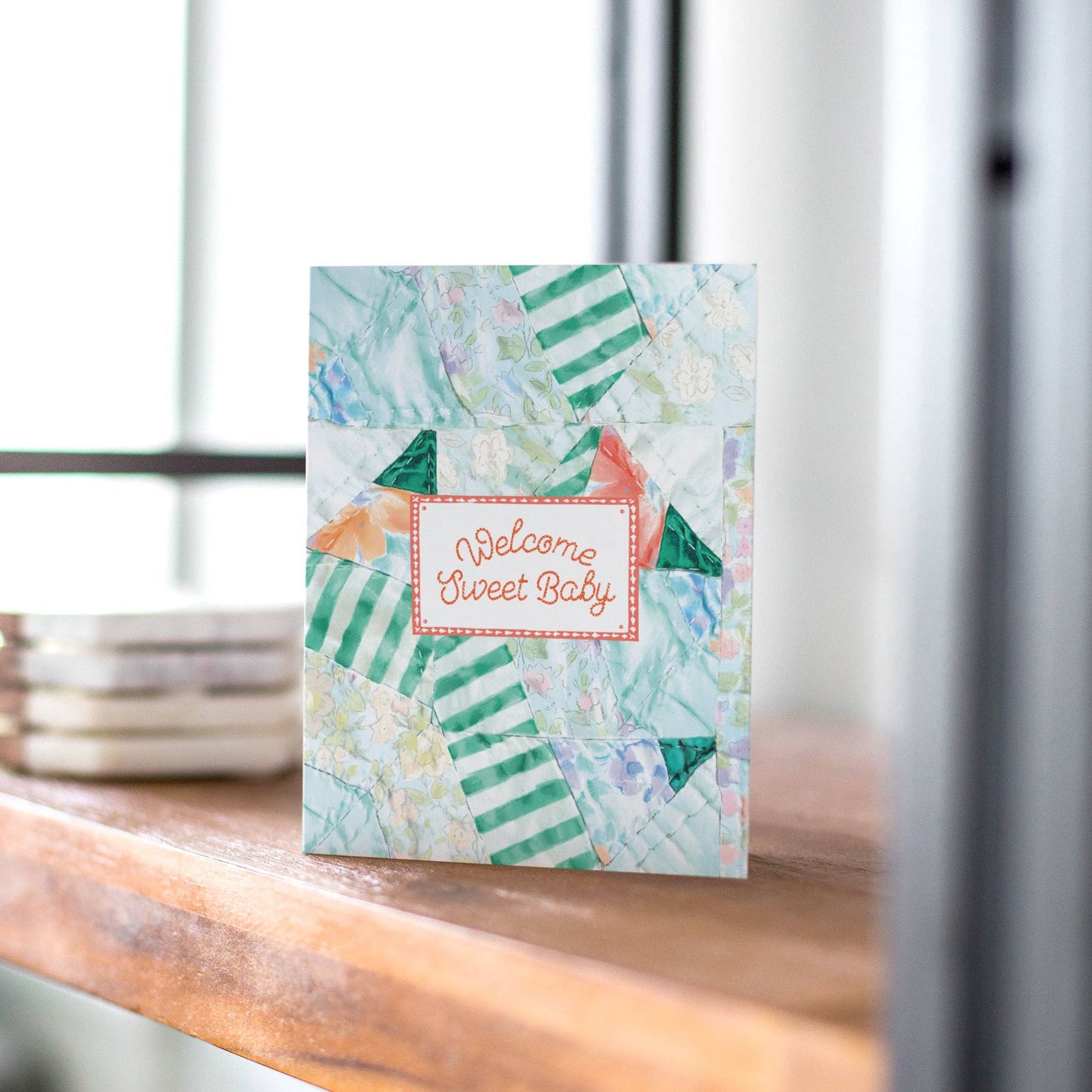 Quilt Baby Greeting Card