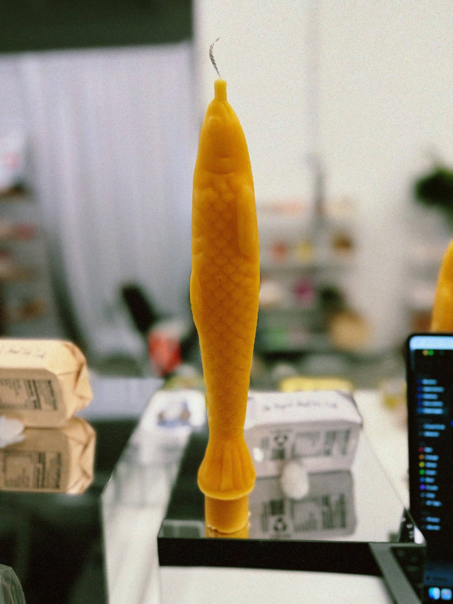 Fish Sticks | Fancy Beeswax Fish Shaped Taper Candles