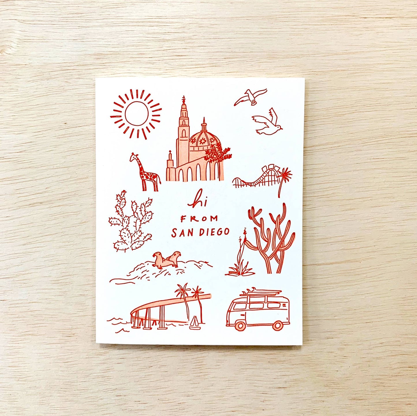 Hi from San Diego - Local Everyday Greeting Card