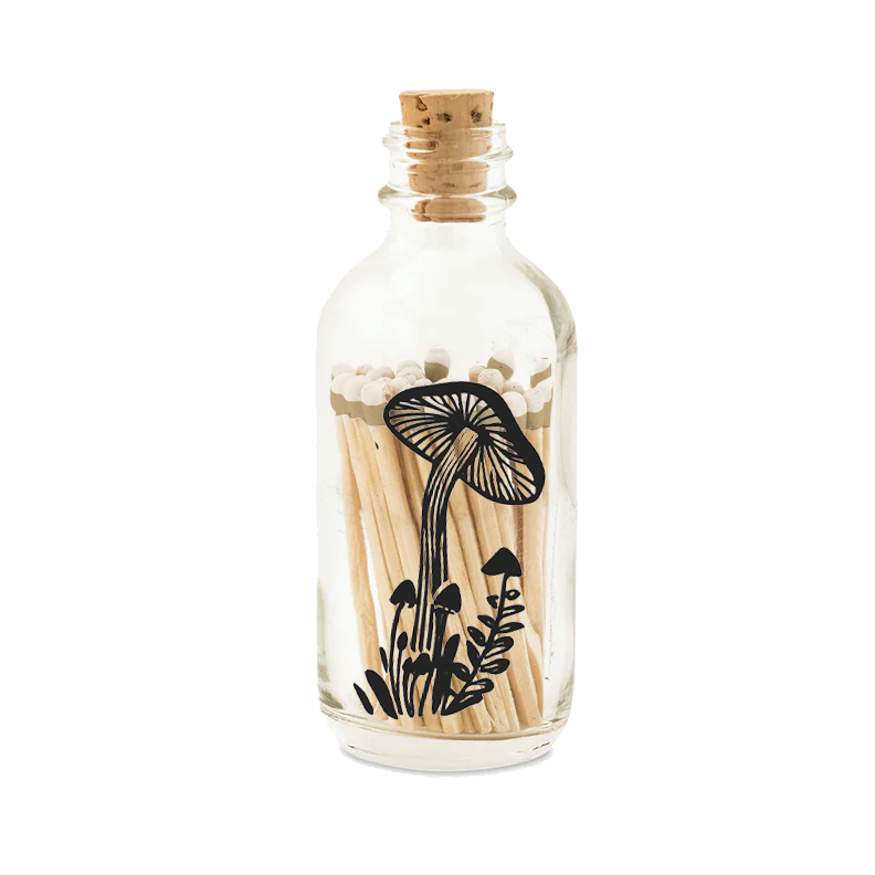Mushroom Mini Apothecary Match Bottle