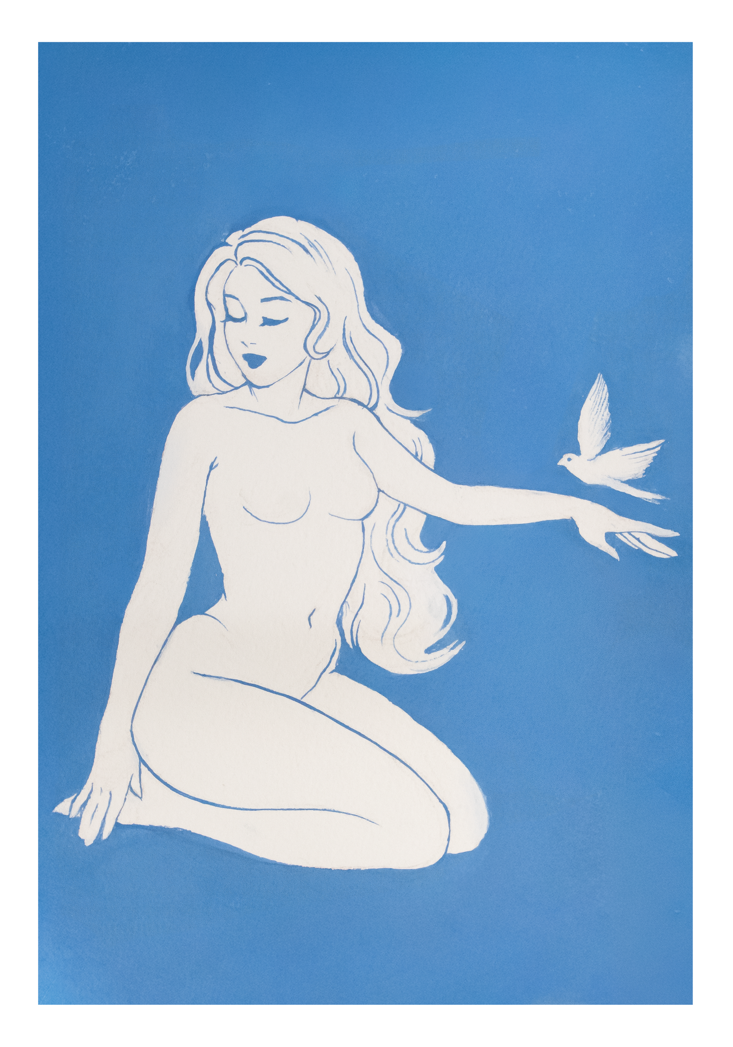 Blue Bird Print 7" x 10"