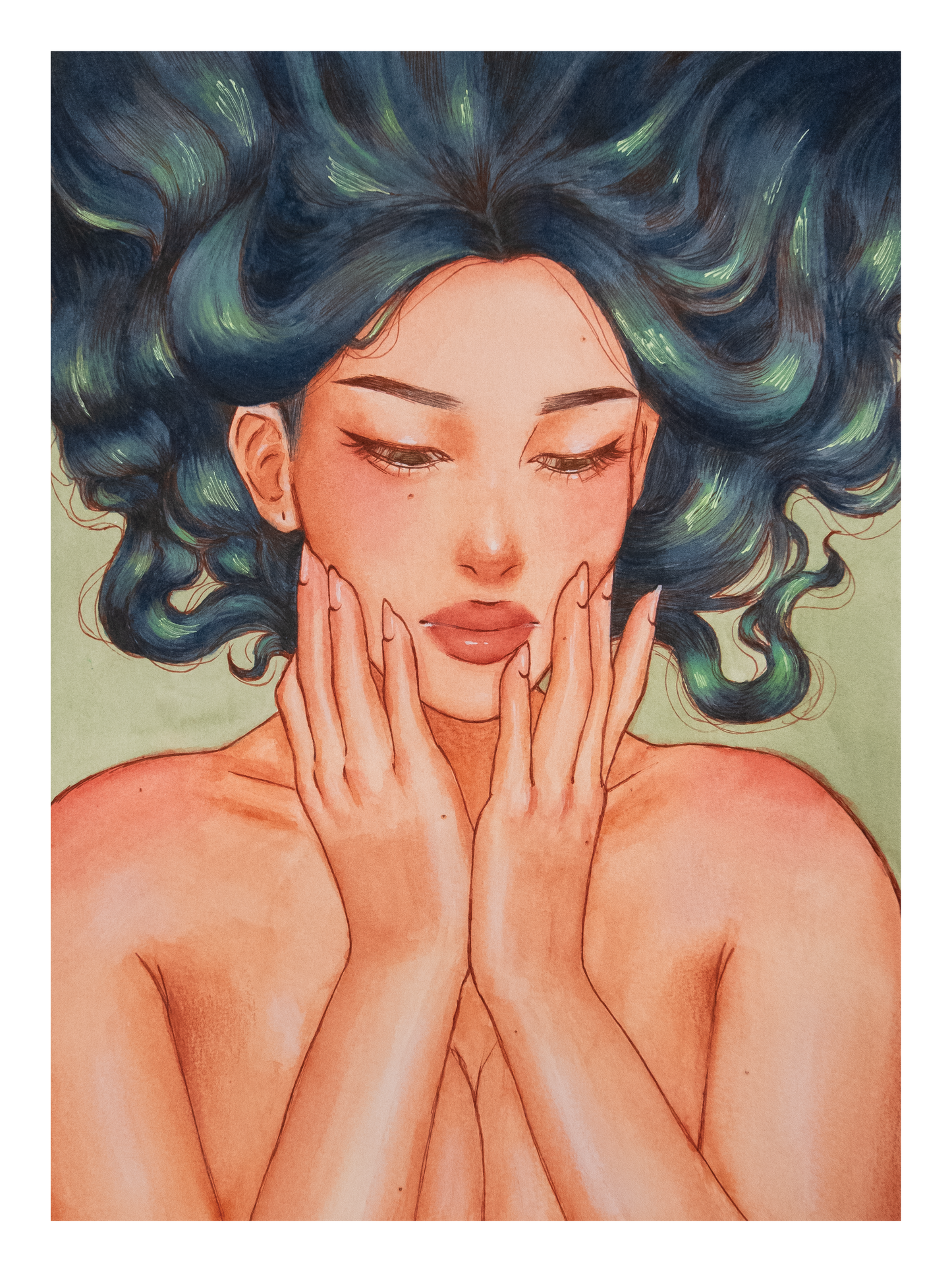 Blushing Seaweed Print 9" x 12"