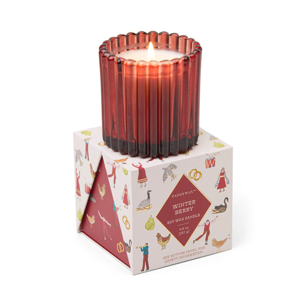 Paddywax 12 Days of Christmas 4.5 oz Candle | Winter Berry