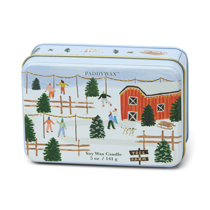 Paddywax Christmas Tin 5 oz Tabac & Pine