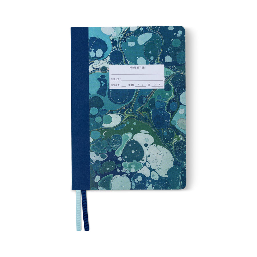 Softcover Journal | Teal Marbling