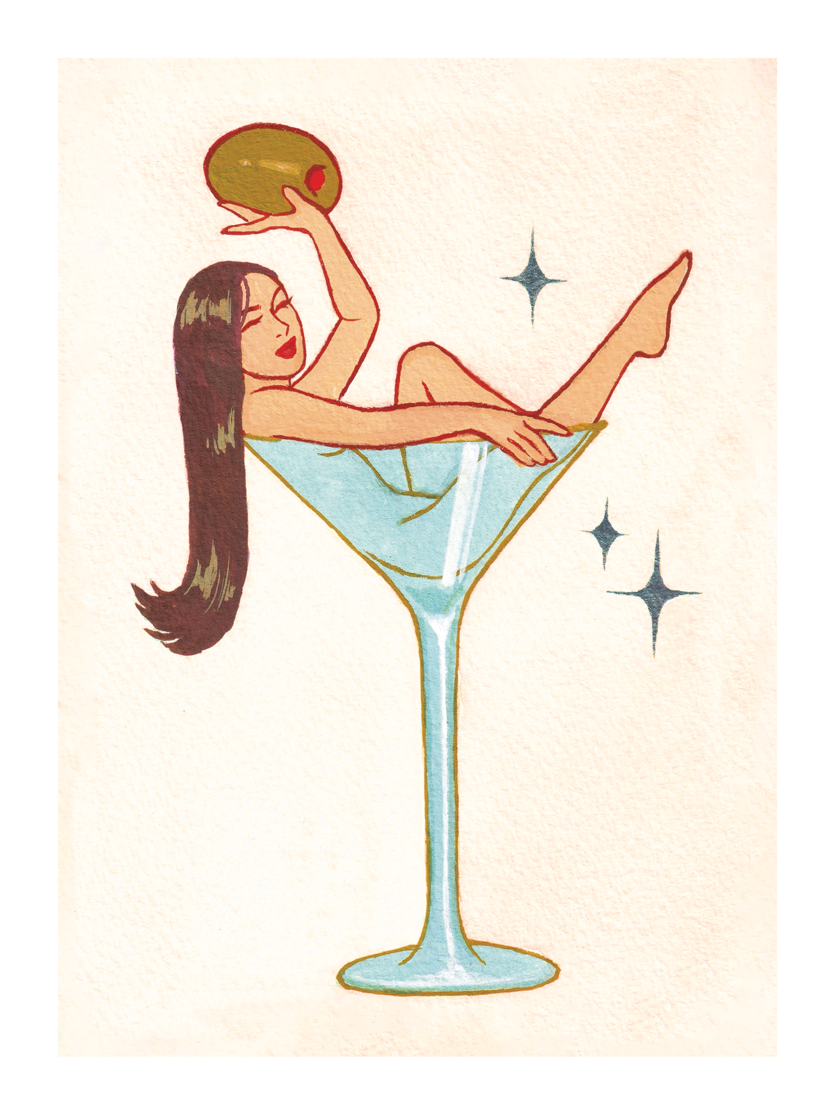 Dirty Martini Print 9" x 12"