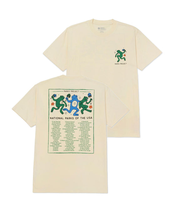 Great Outdoors Dancing Frogs Checklist Tee