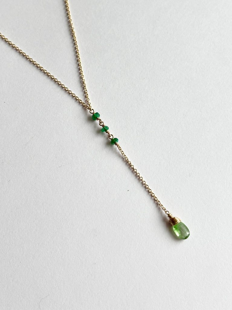 Verdant Lariat | GF Tsavorite and Emerald