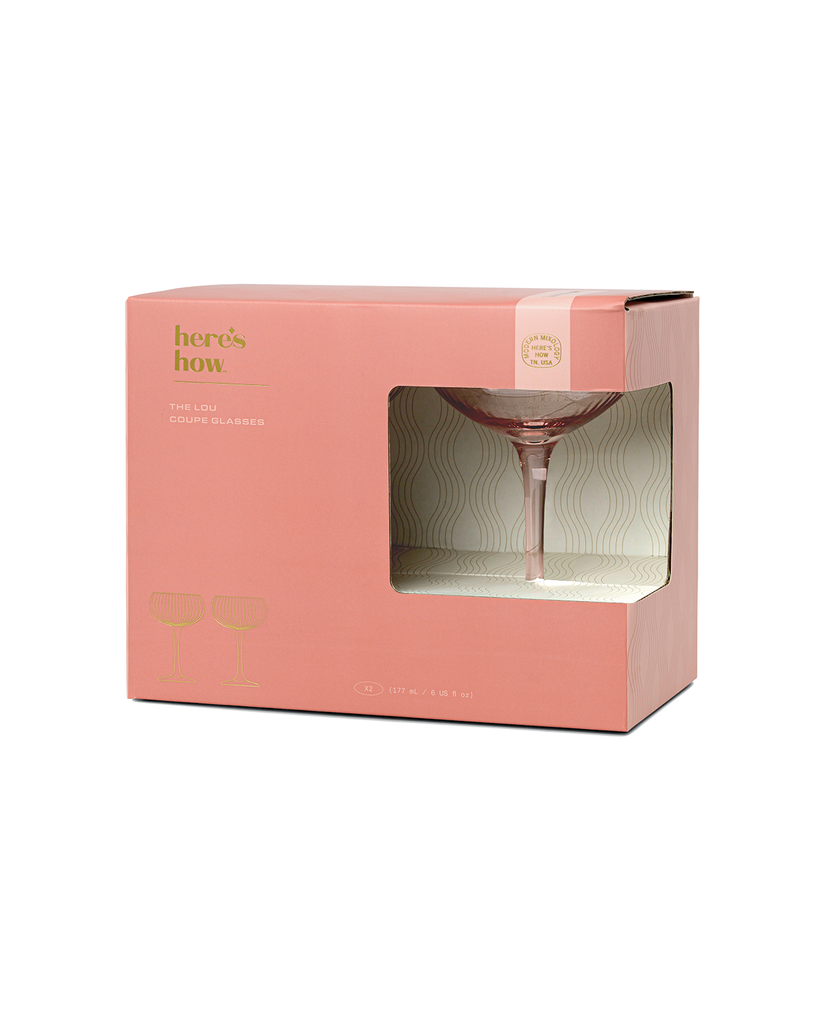 The Lou Coupe Glass | Blush | Set of 2