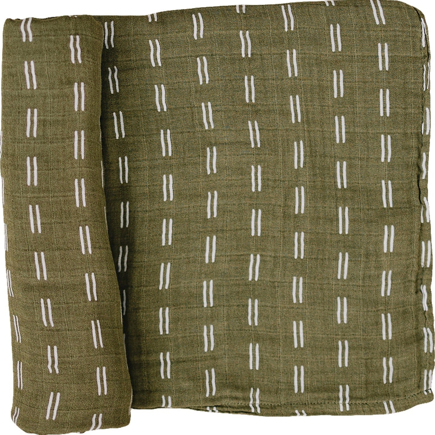 Olive Strokes Muslin Swaddle