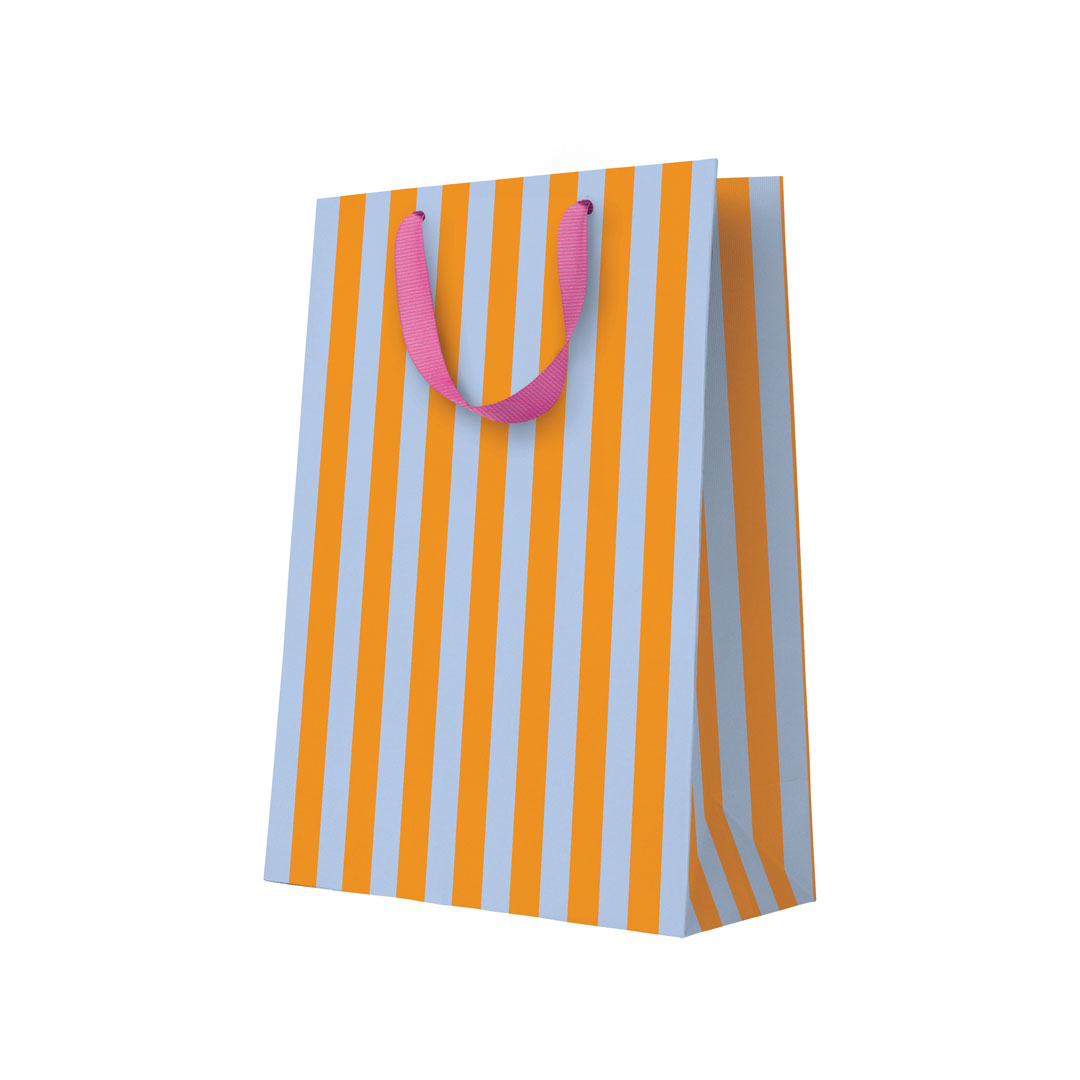 Large Gift Bag | Orange and Blue