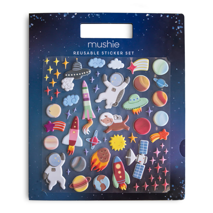 SPACE STICKER BOOK- REUSABLE STICKERS- - GOOD - W15 - The Model