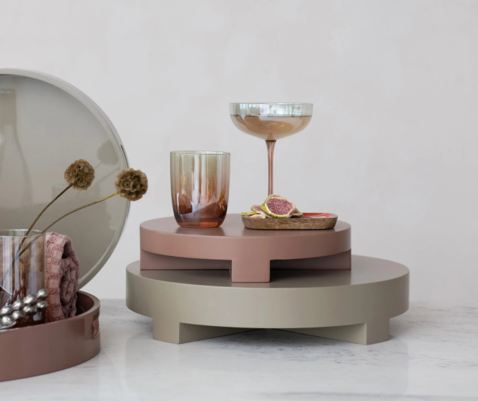 Martini Glass | Iridescent Amber & Green