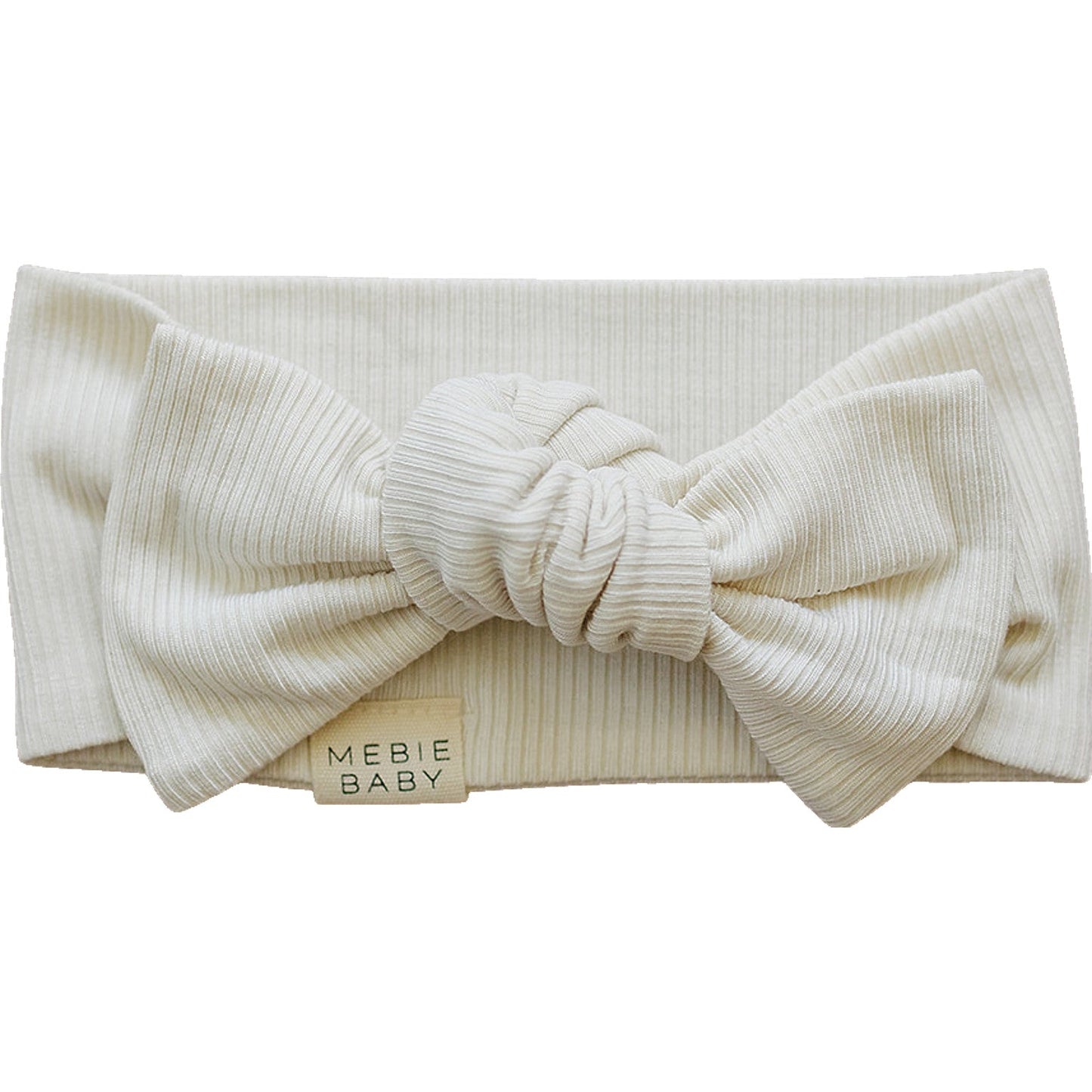 Cream Ribbed Bamboo Headwrap