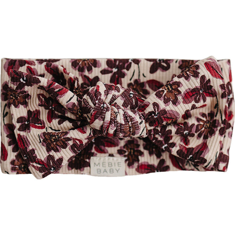 Antique Floral Ribbed Bamboo Head Wrap