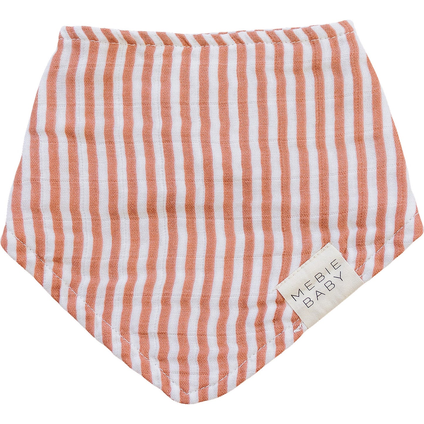 Pink Stripes Muslin Bib
