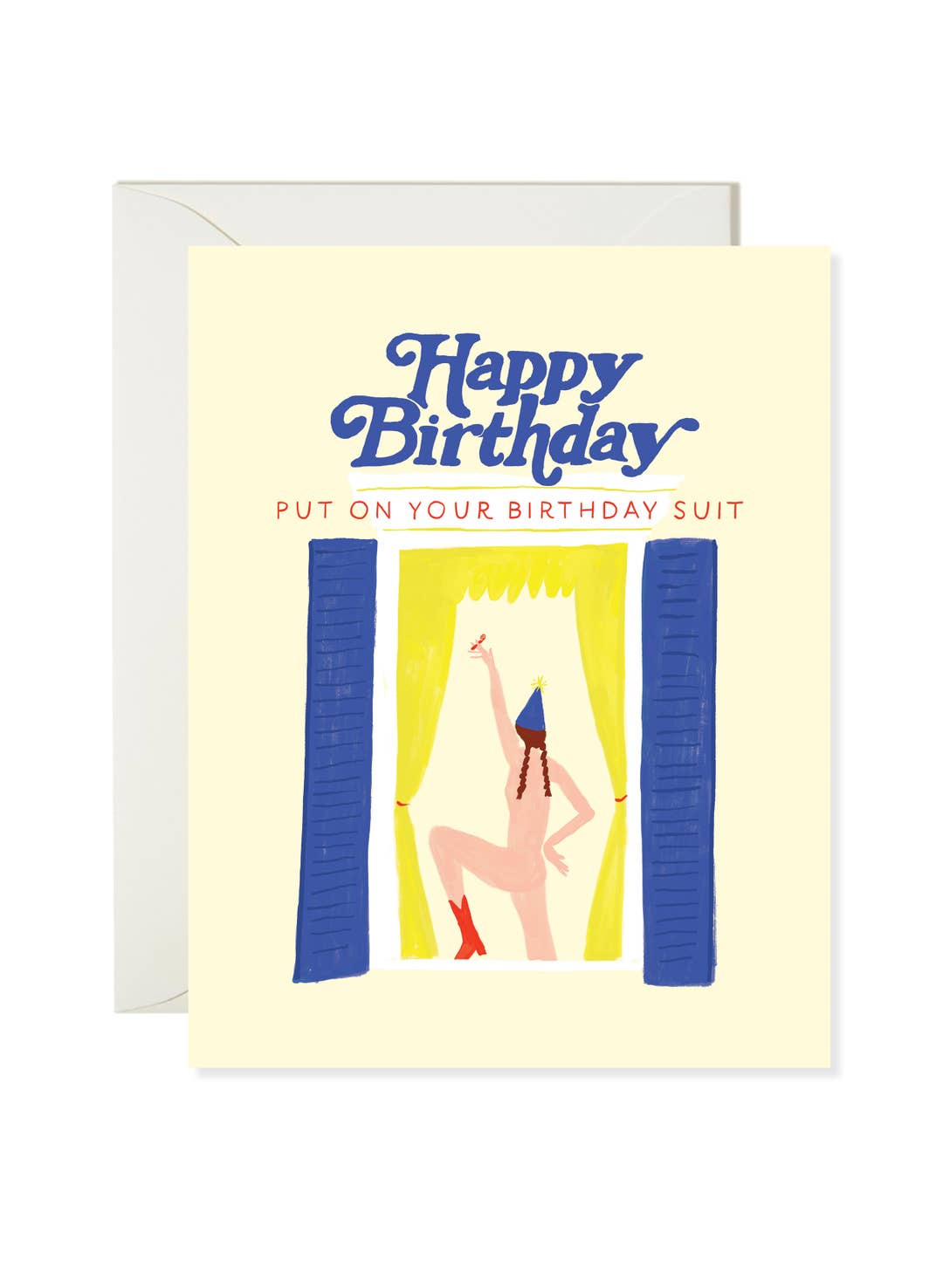 Birthday Suit Cheeky Pun Birthday Card