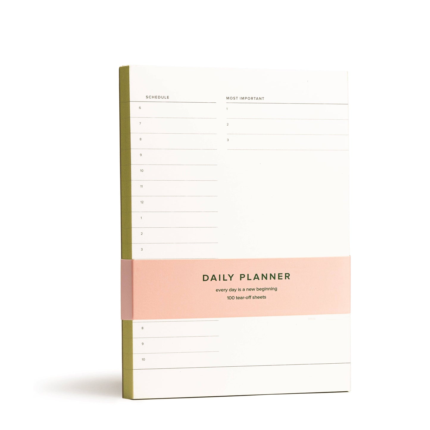 Daily Planner Pad: Gold