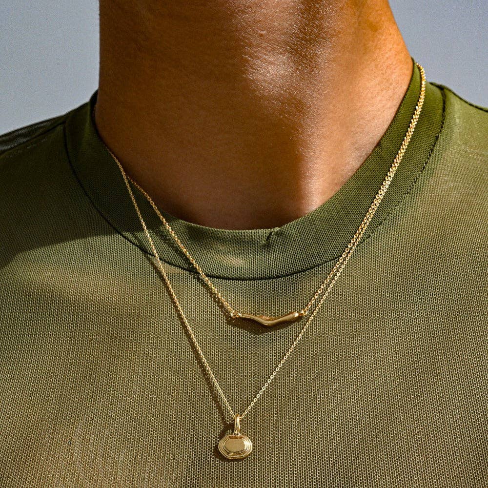 Contour Necklace | Gold Plated Sterling Silver