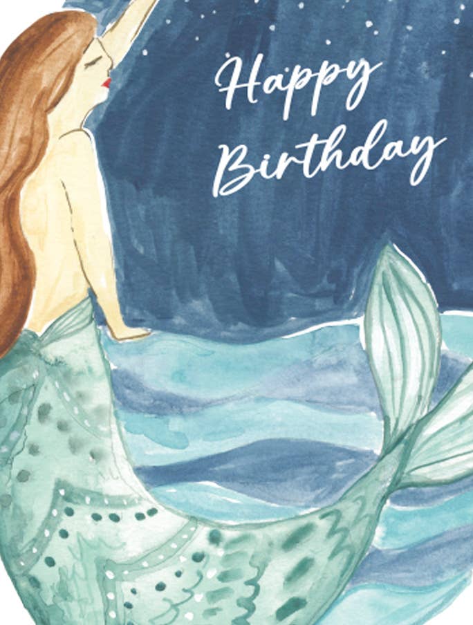 Mermaid Sea Birthday Card