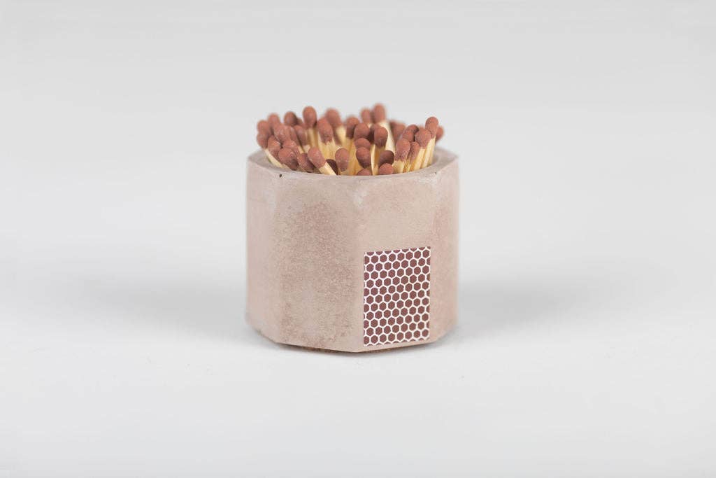 Brown Match Holder w/ Striker and Brown Matches