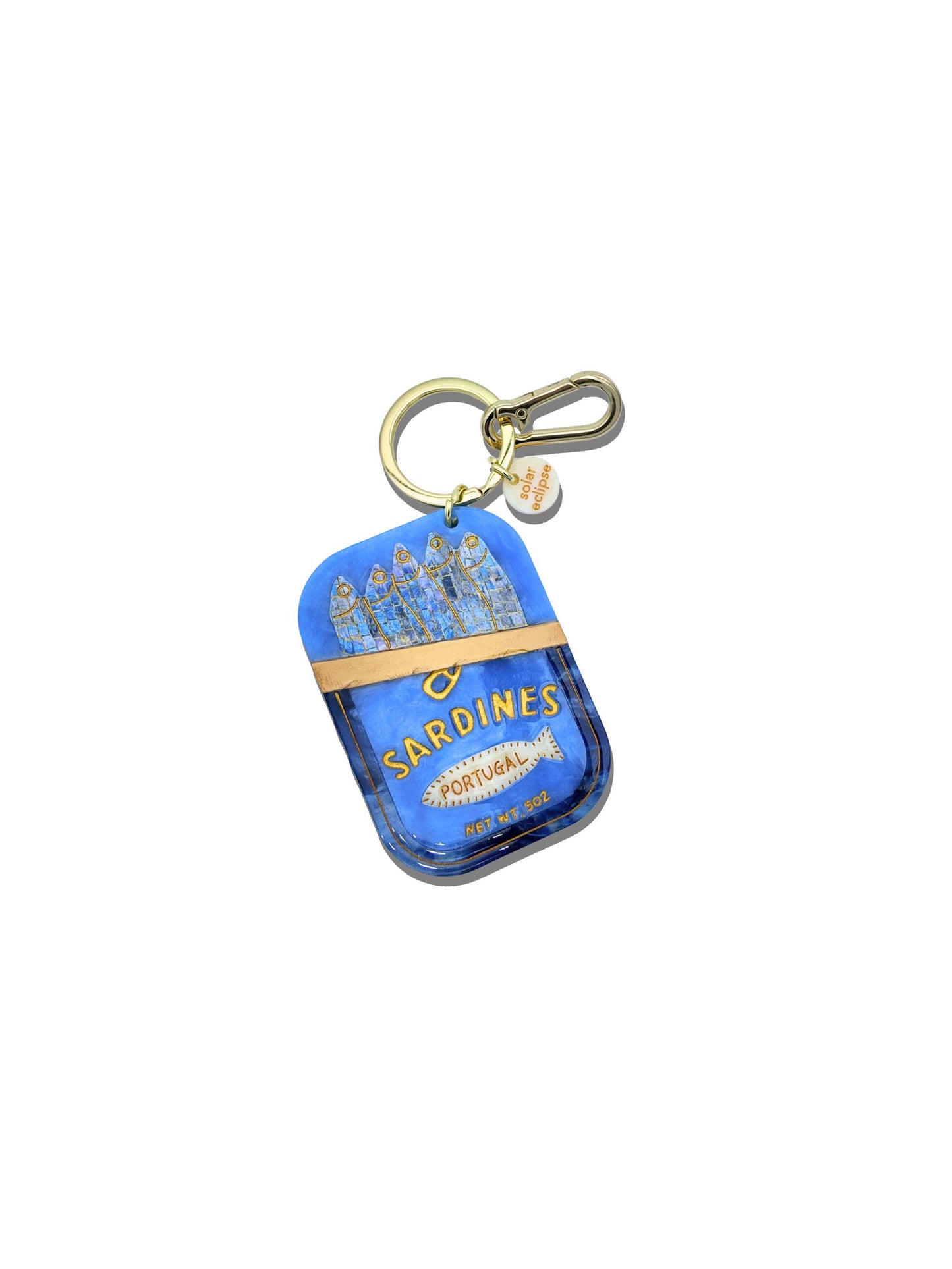 Hand-painted Sardines Bag Charm + Keychain