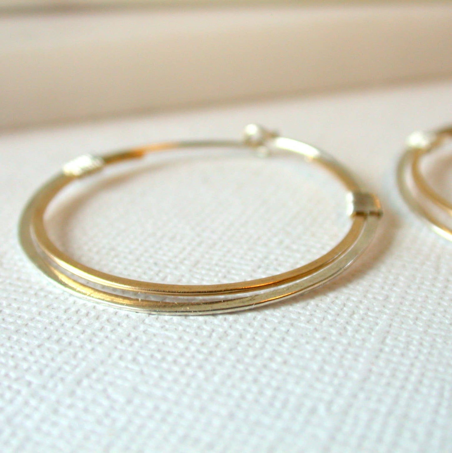 Mixed Metal Double Round Hoops