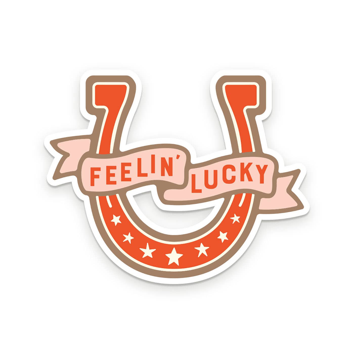Feeling Lucky Horseshoe Vinyl Sticker