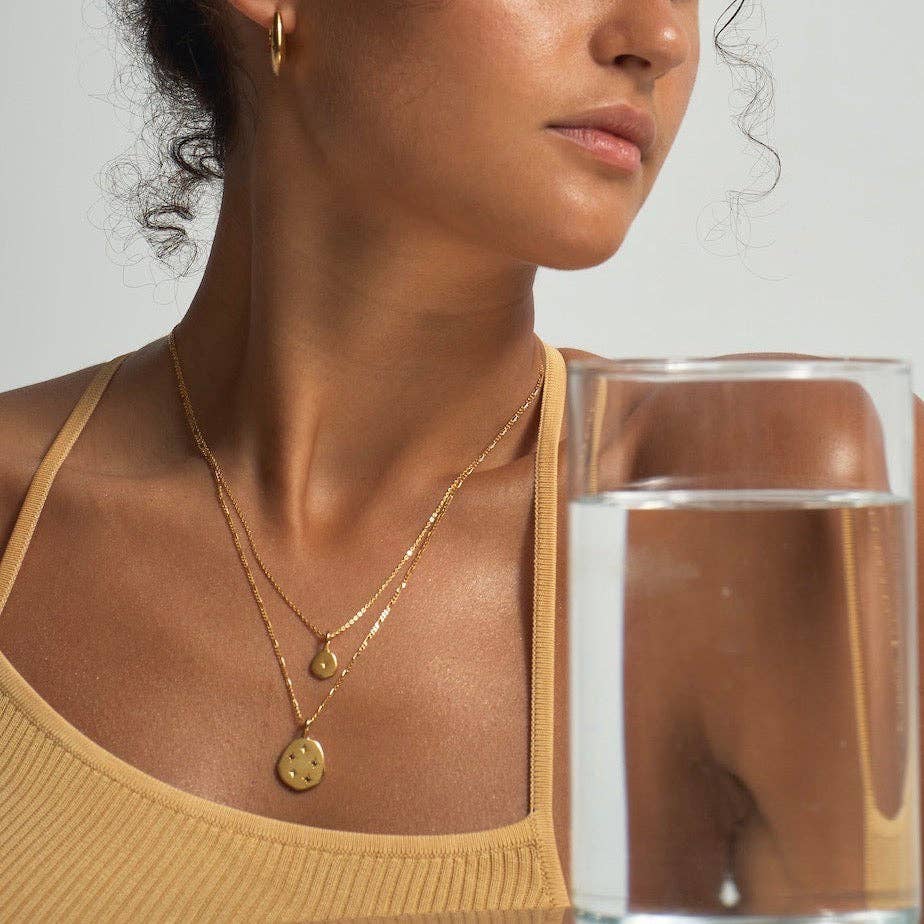 Vega Necklace: Gold Plated Sterling Silver