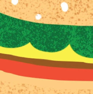 Burger Love - Die Cut Sticker