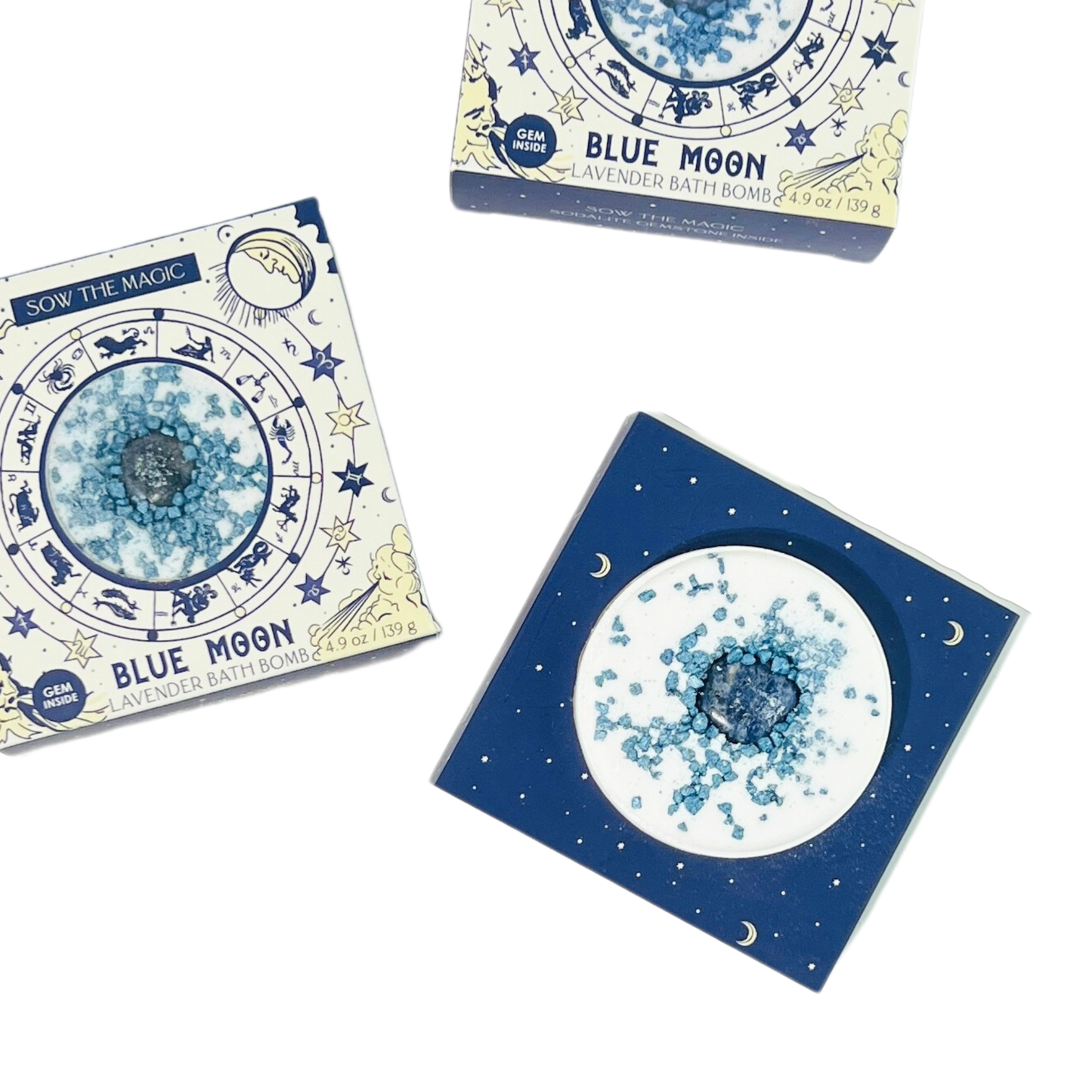 Bath Bomb with Sodalite | Blue Moon Lavender