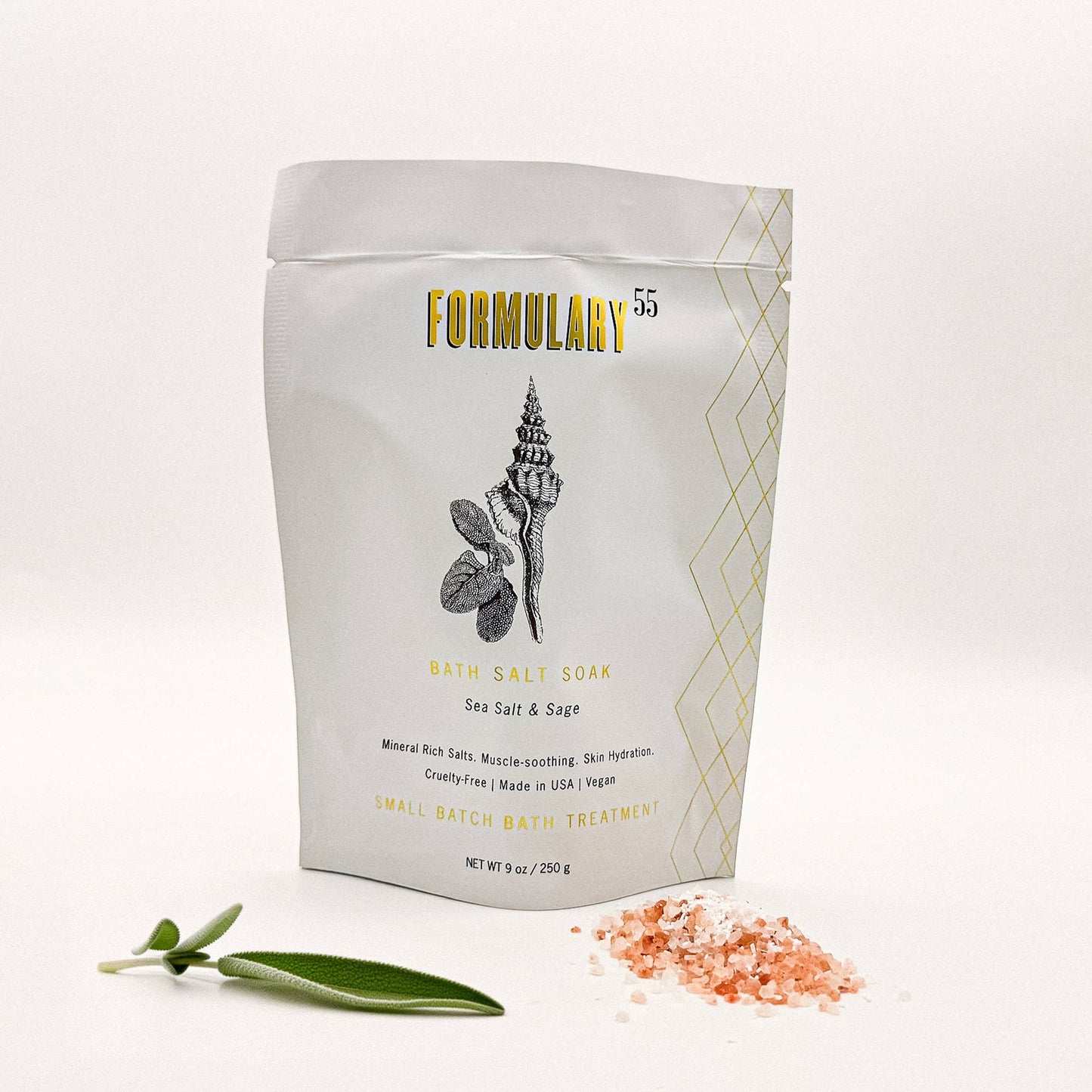 Sea Salt & Sage Bath Salt Soak - 9oz Single Use