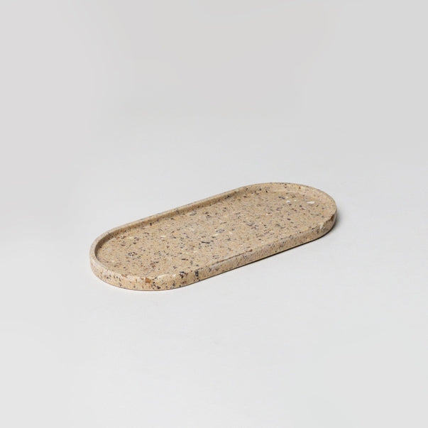 8.5” Upcycled Oval Decor Tray | Coffee Bean Husk