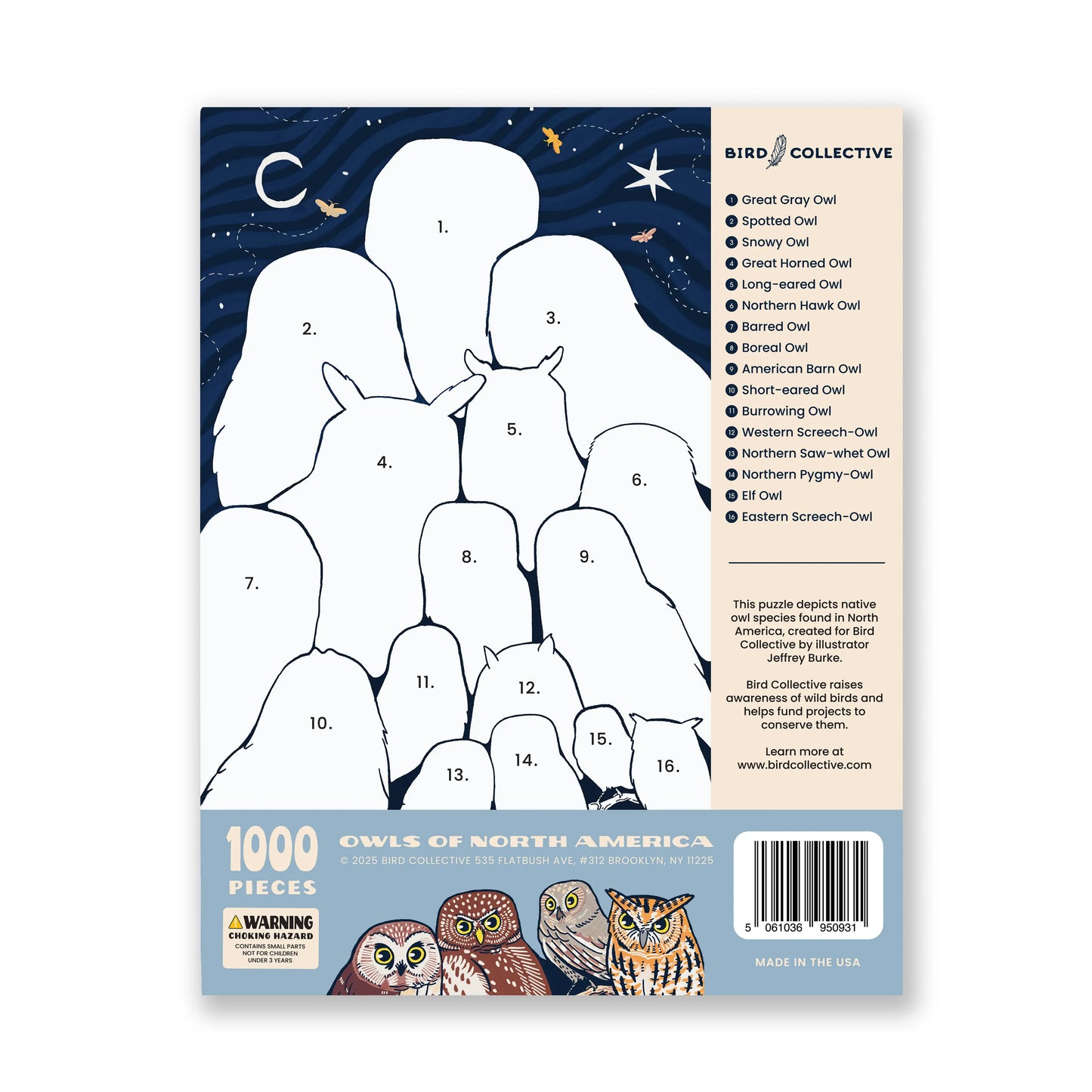 Owls of North America Puzzle
