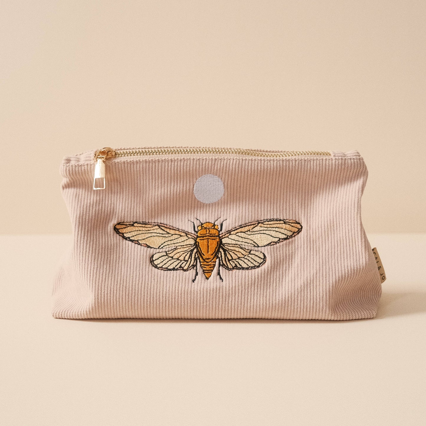 Medium Corduroy Pouch | Pale Pink
