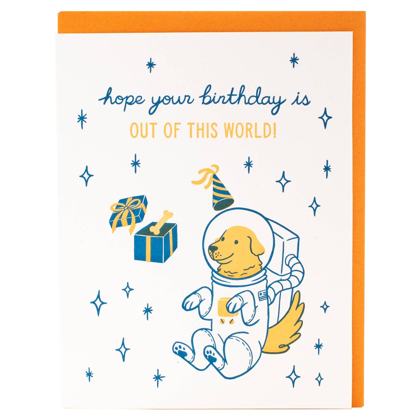 Space Dog Birthday Card